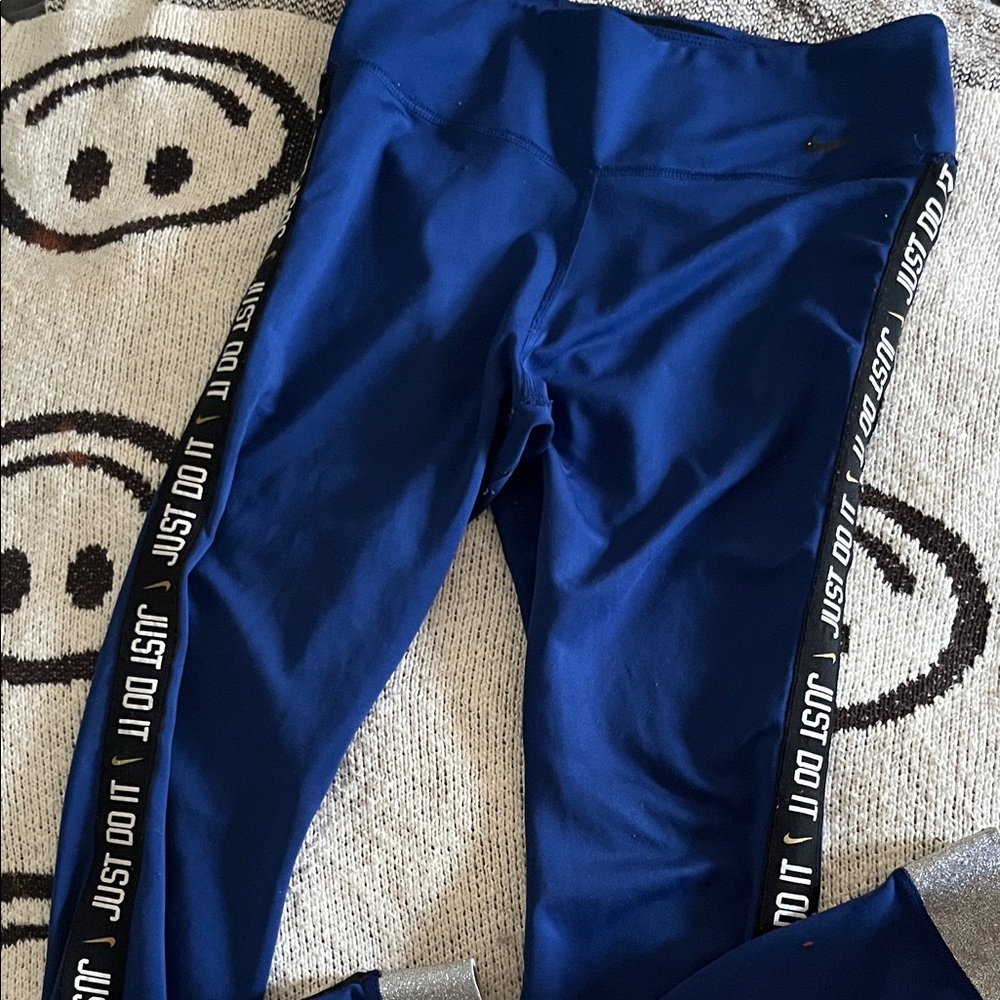 Nike Royal Blue Leggings with Slogan